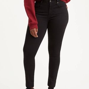 levi’s premium 721 high rise black skinny jeans